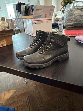 Rockport Men's Elkhart XCS Waterproof Leather Hiking Boots Black 8.5 worn 2x